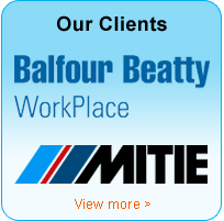 Our Clients: Balfour Beatty Workplace and Mitie - Click to view more